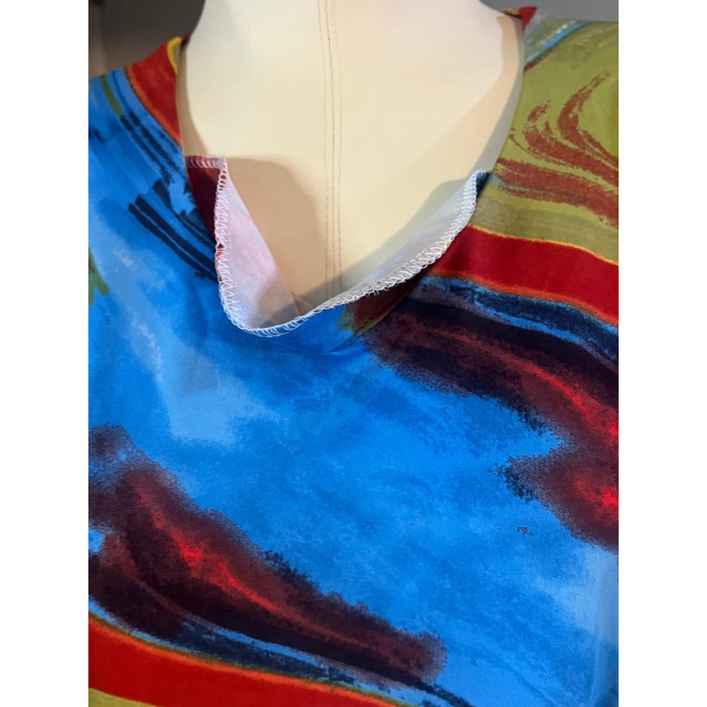 nwt polyester womens dress blouse ny modes crystal 3/4 sleeve neck choose sizes - Picture 4 of 14